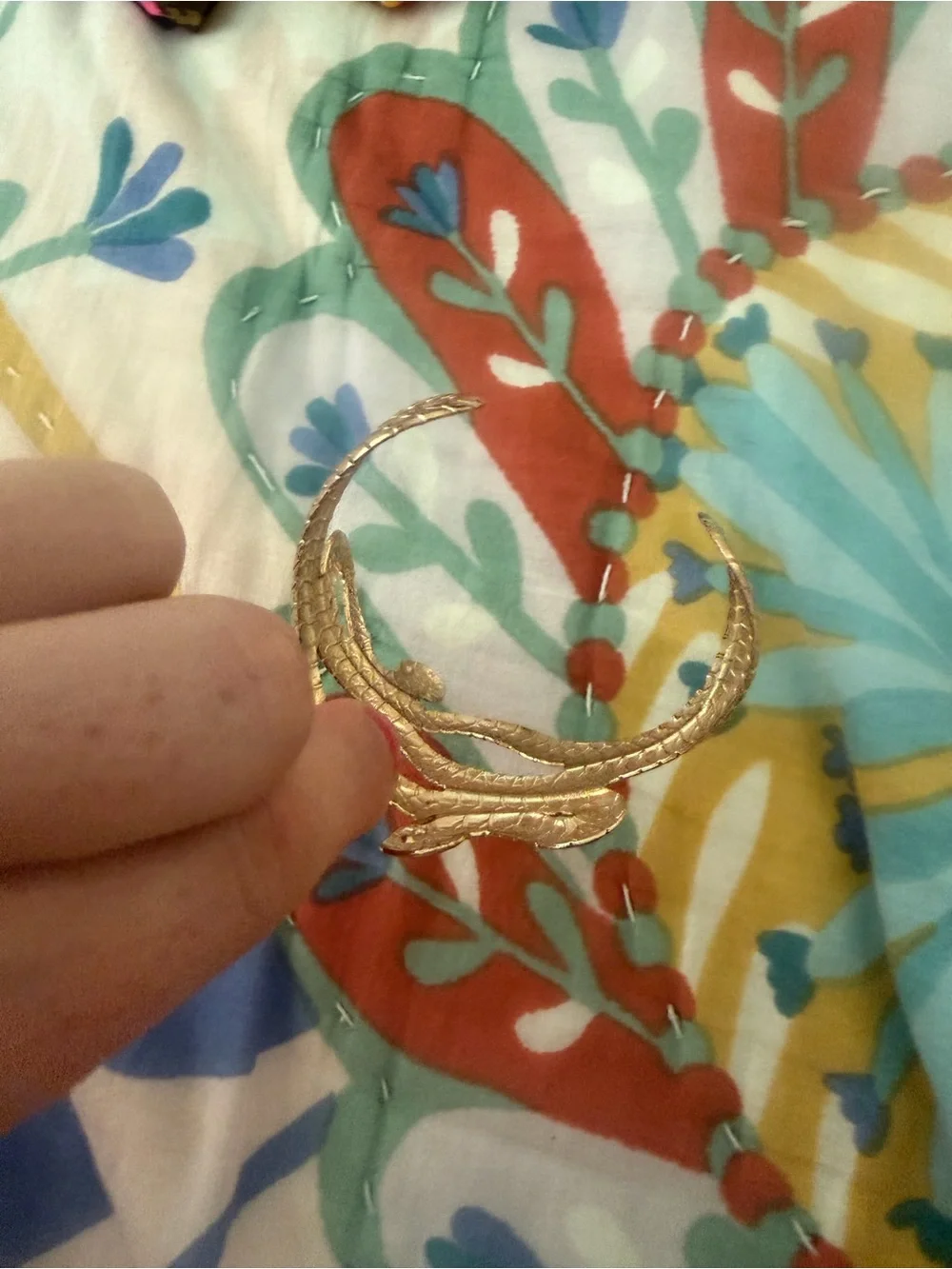 Gold Snake Coil Statement arm band - Women's Fashion Accessory